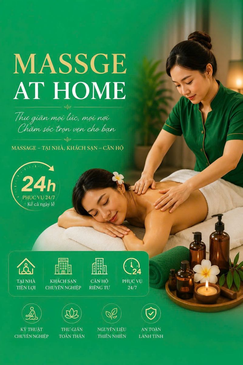 MASSAGE AT HOME – DỊCH VỤ MASSAGE TẬN NƠI TẠI TP.HCM 24/7