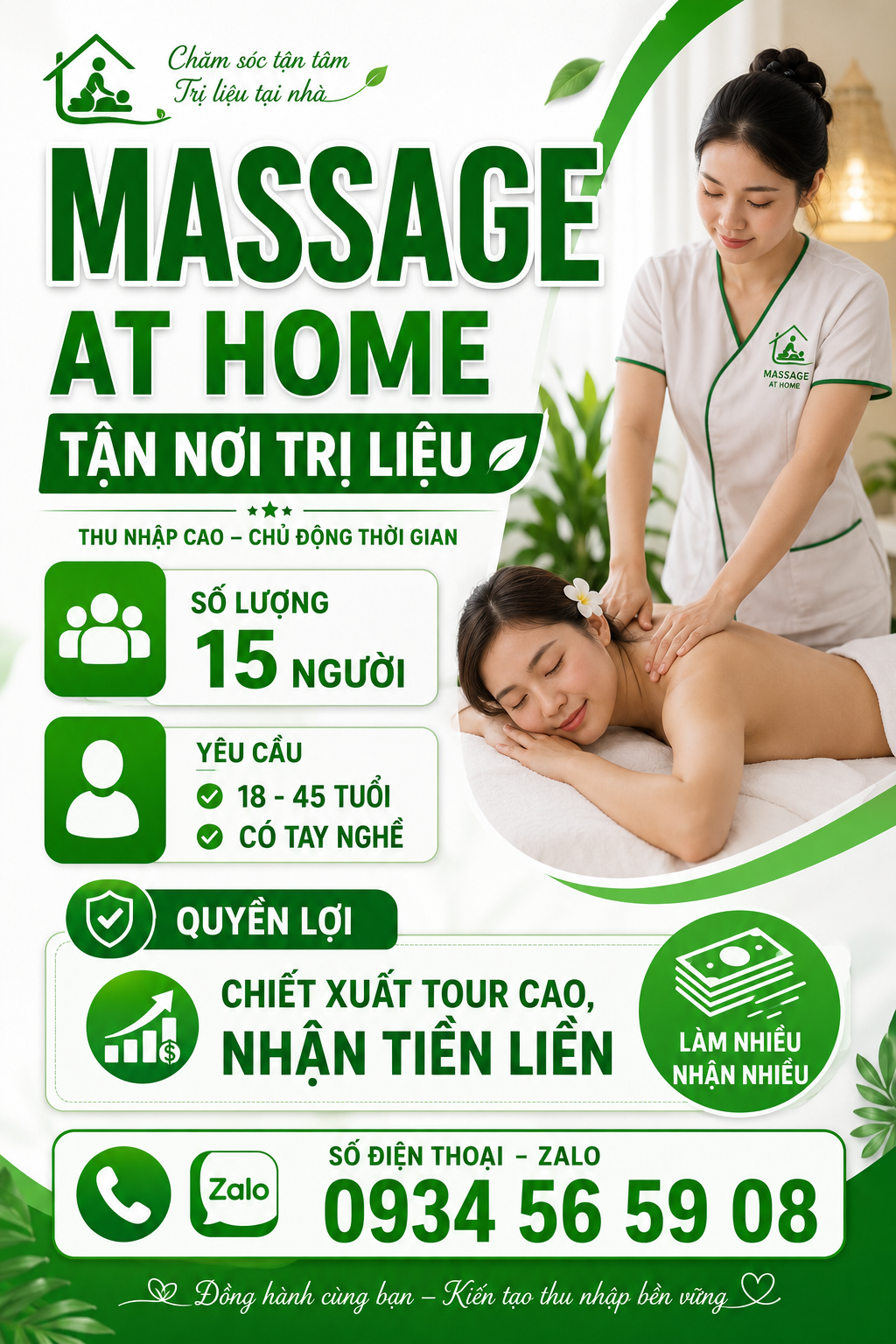 Tuyển dụng nhân viên massage tại quận 7